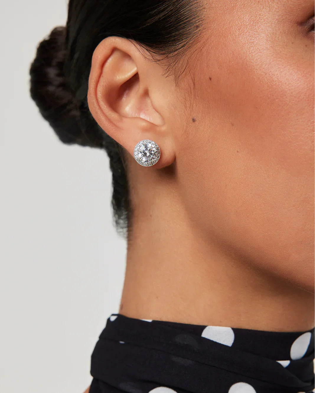 IMMY EARRINGS - SILVER-DIAMANTE
