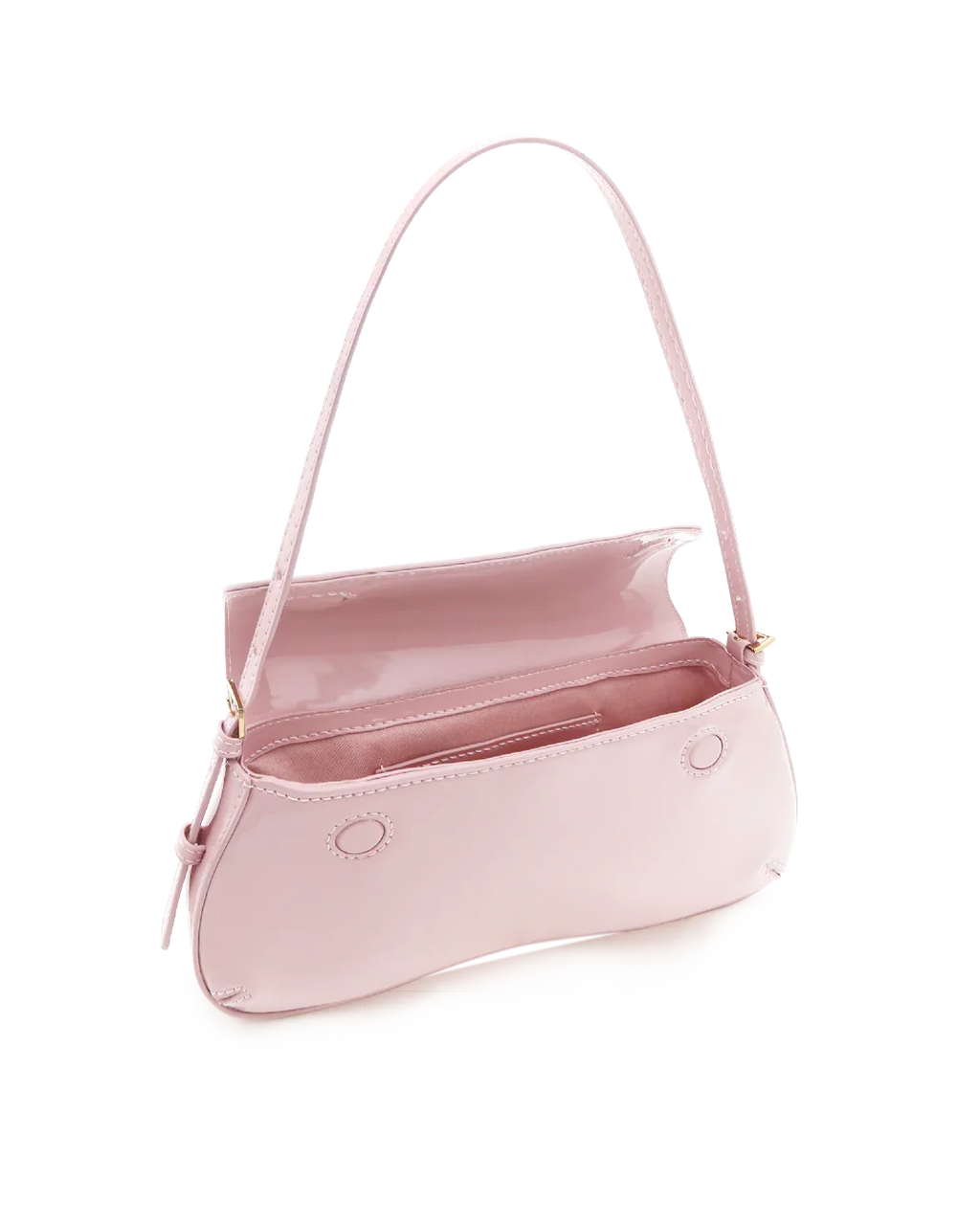 SABELLA SHOULDER BAG - BALLET PINK PATENT-GOLD