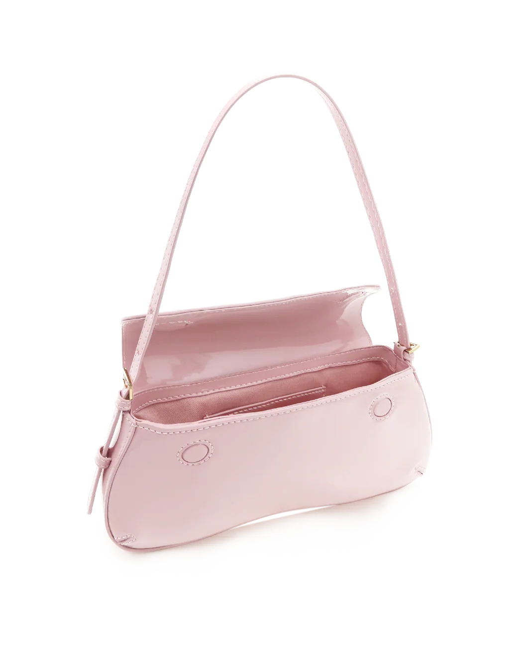 SABELLA SHOULDER BAG - BALLET PINK PATENT-GOLD
