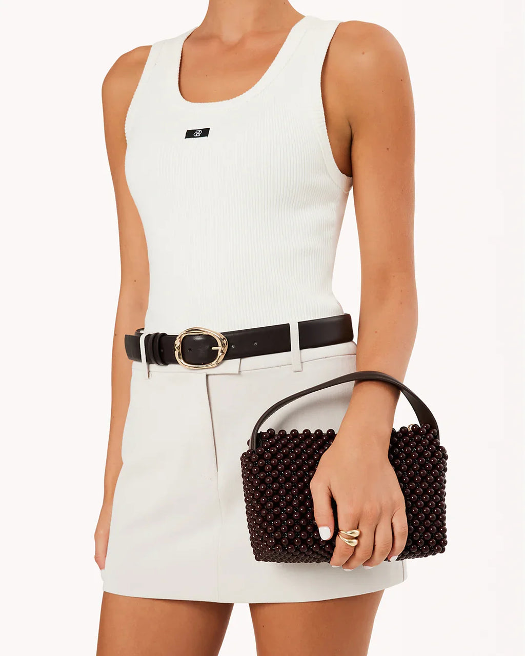 JEANIE HANDLE BAG - CHOCOLATE