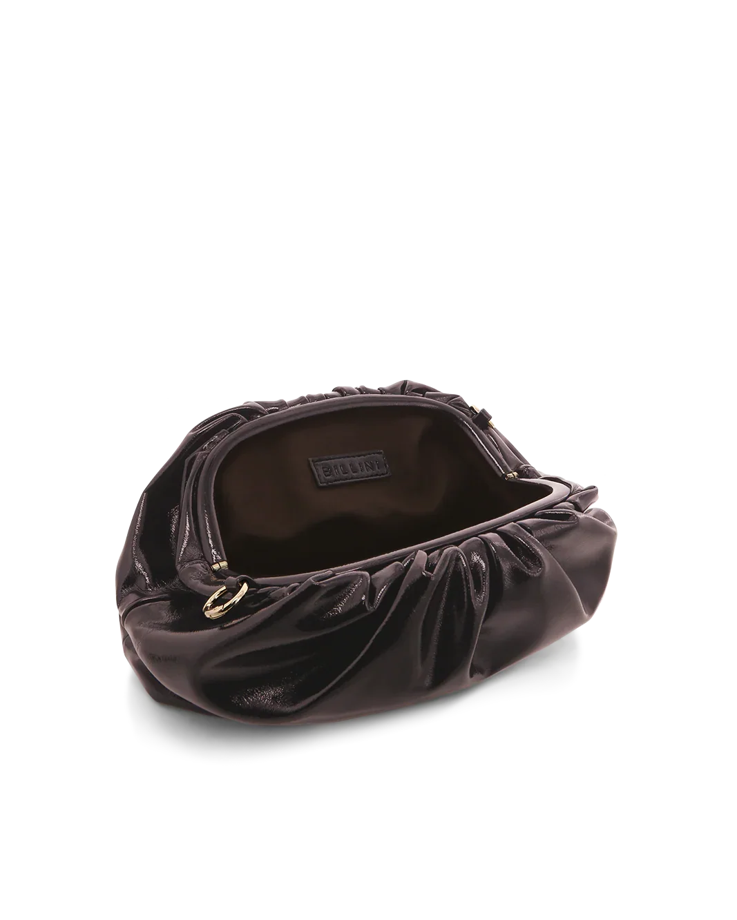 KYLA CLUTCH BAG - CHOCOLATE CRINKLE PATENT