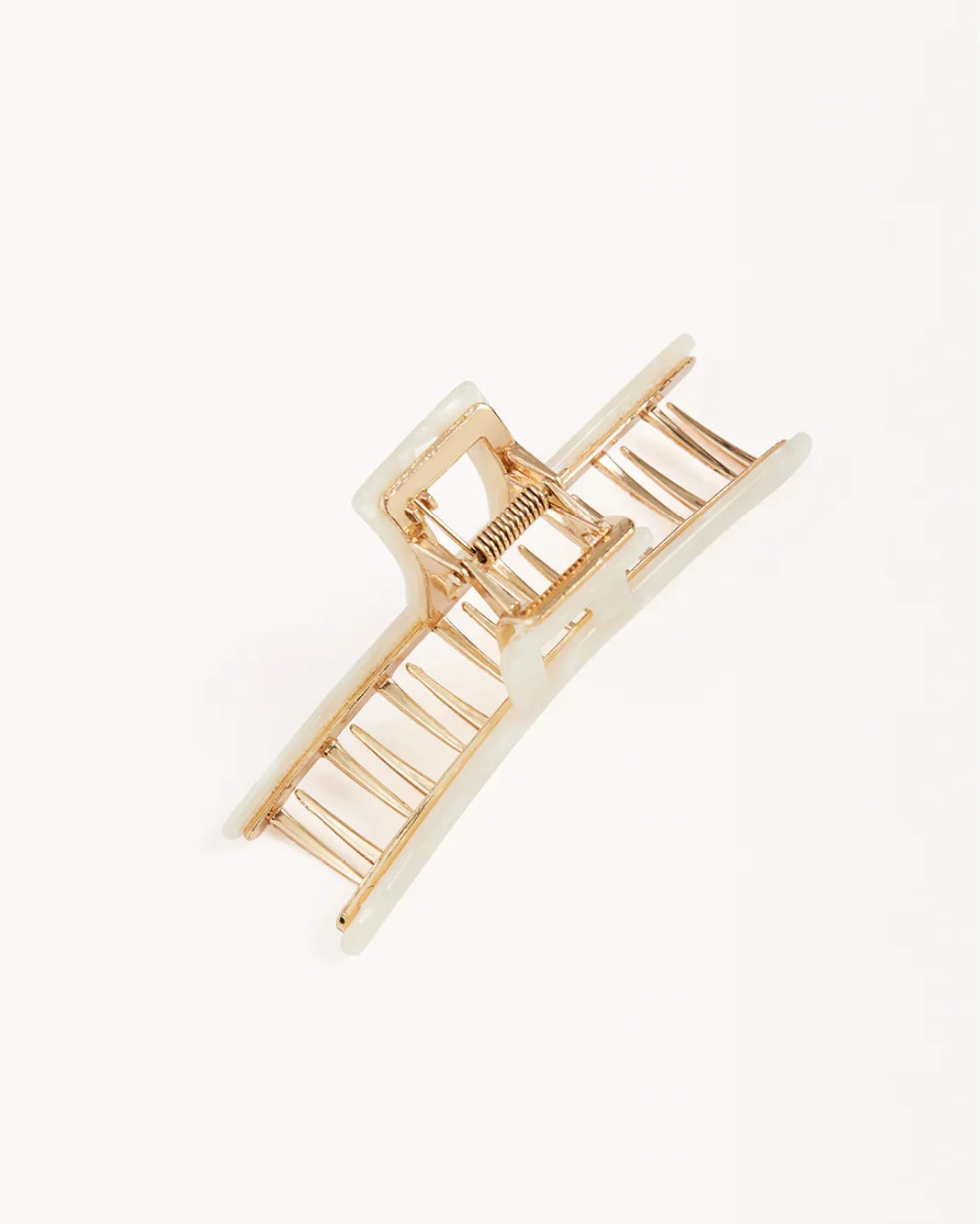 RESIN METAL CLAW CLIP - PEARL