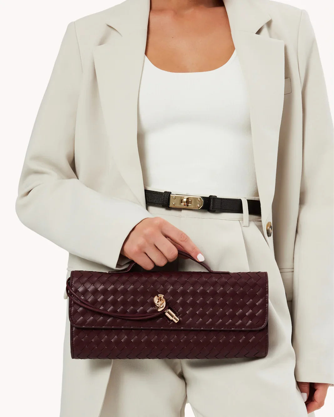 ALICE CLUTCH BAG - WINE
