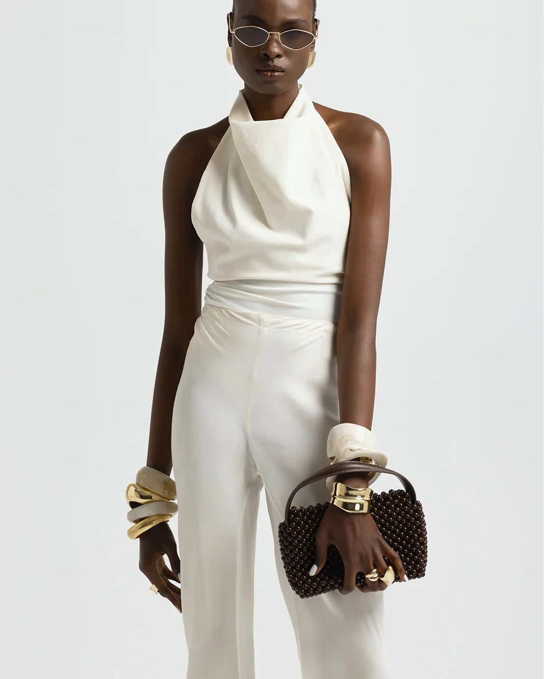 JEANIE HANDLE BAG - CHOCOLATE
