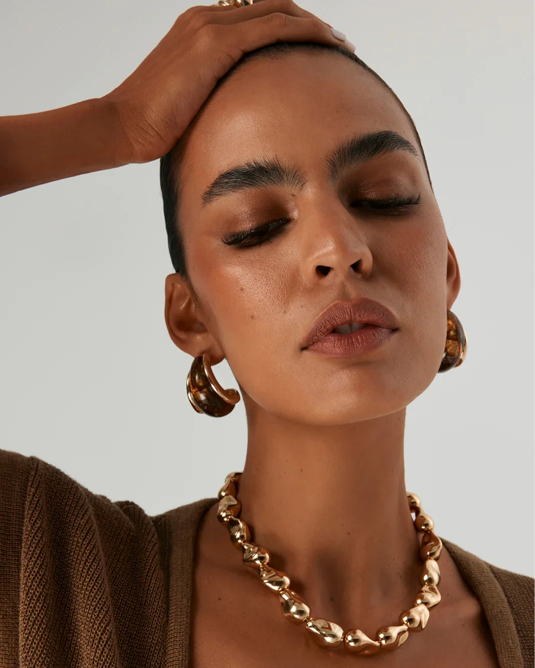 BETTY EARRINGS - GOLD-TOFFEE TORT
