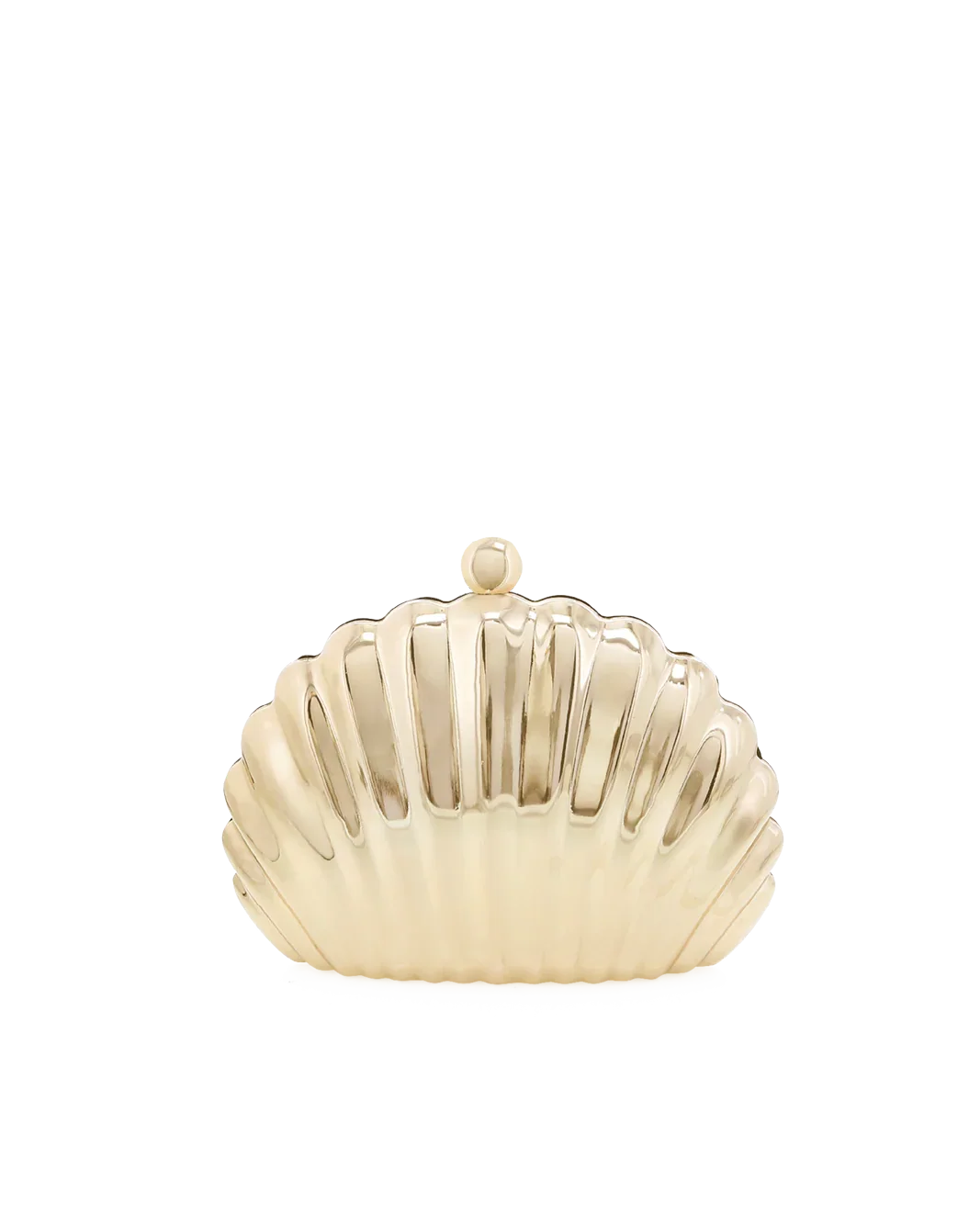 SHELL CLUTCH BAG - GOLD METALLIC