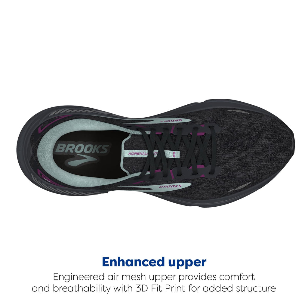 Brooks Adrenaline Gts 23 Womens Black/Light Blue/P
