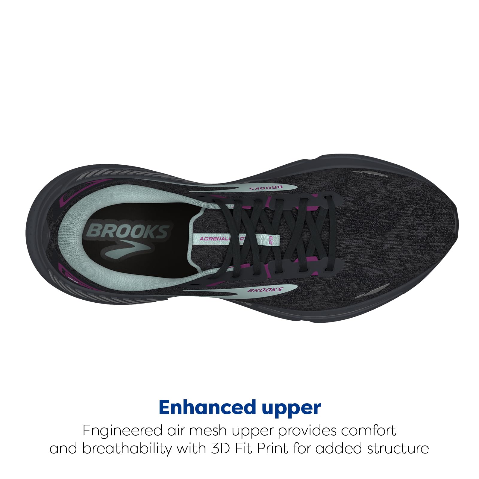 Brooks Adrenaline Gts 23 Womens Black/Light Blue/P