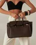 HAMPTON LARGE BAG - CHOCOLATE PEBBLE
