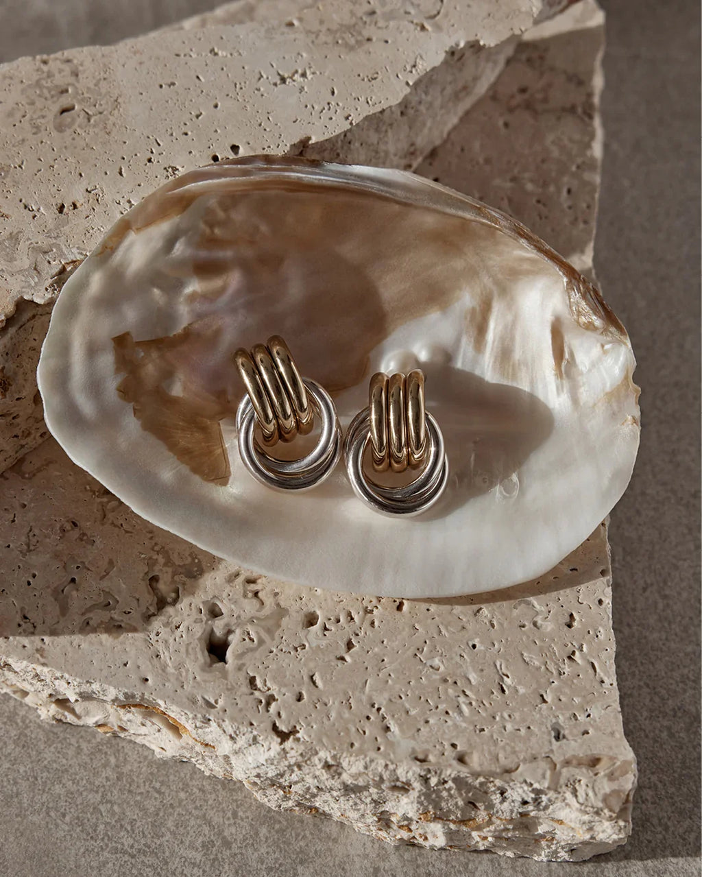 ANTHE EARRING - GOLD-SILVER