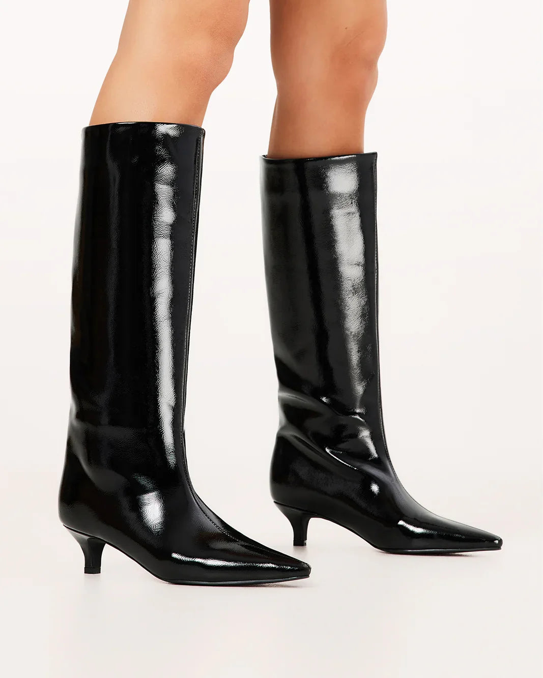 ELSPETH - BLACK CRINKLE PATENT