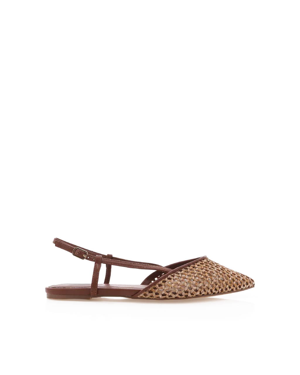 ALISON - DARK TAN-NATURAL RAFFIA