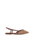 ALISON - DARK TAN-NATURAL RAFFIA
