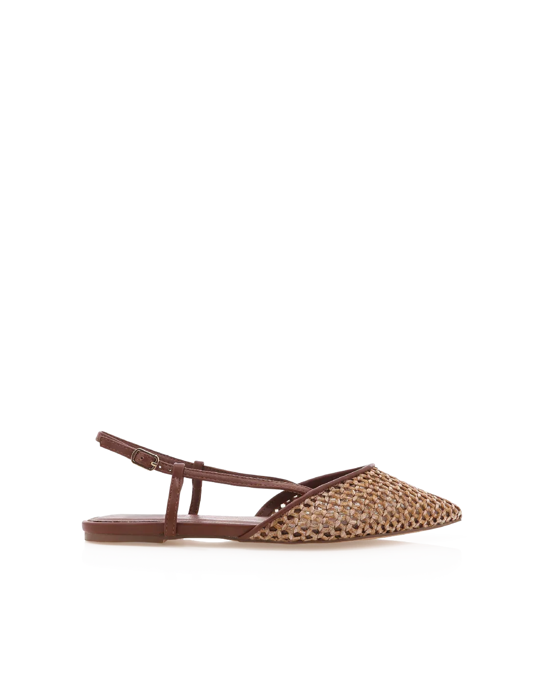 ALISON - DARK TAN-NATURAL RAFFIA