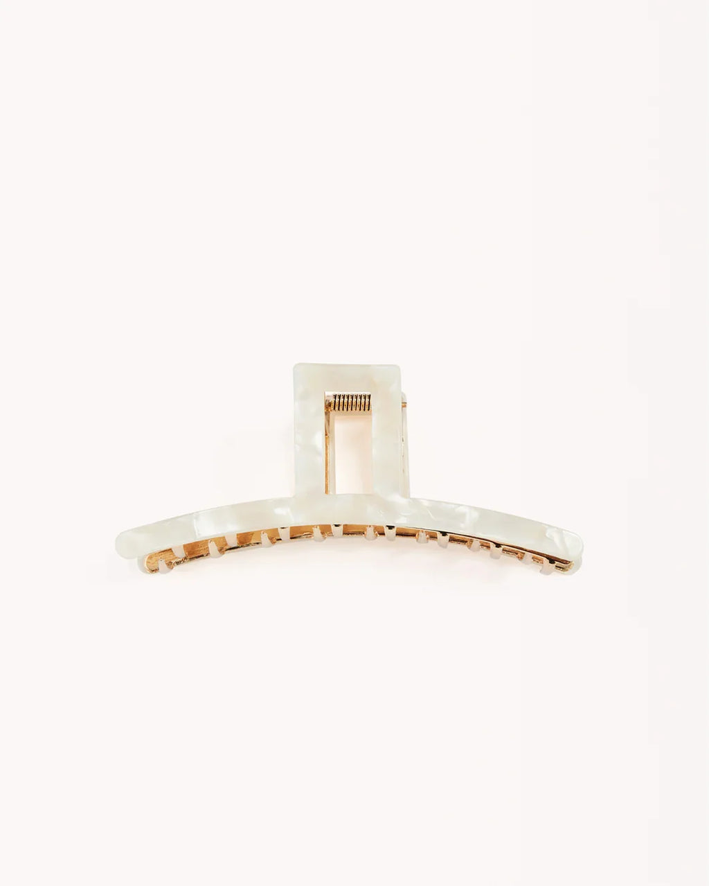 RESIN METAL CLAW CLIP - PEARL