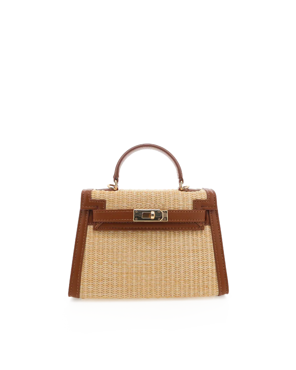 HARIETTE RAFFIA HANDLE BAG - NATURAL RAFFIA-TAN