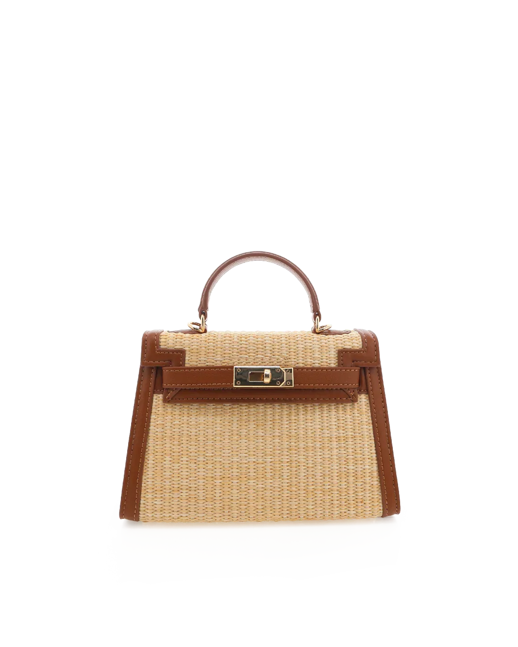 HARIETTE RAFFIA HANDLE BAG - NATURAL RAFFIA-TAN