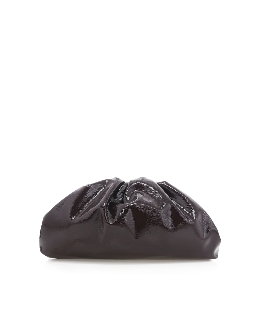KYLA CLUTCH BAG - CHOCOLATE CRINKLE PATENT