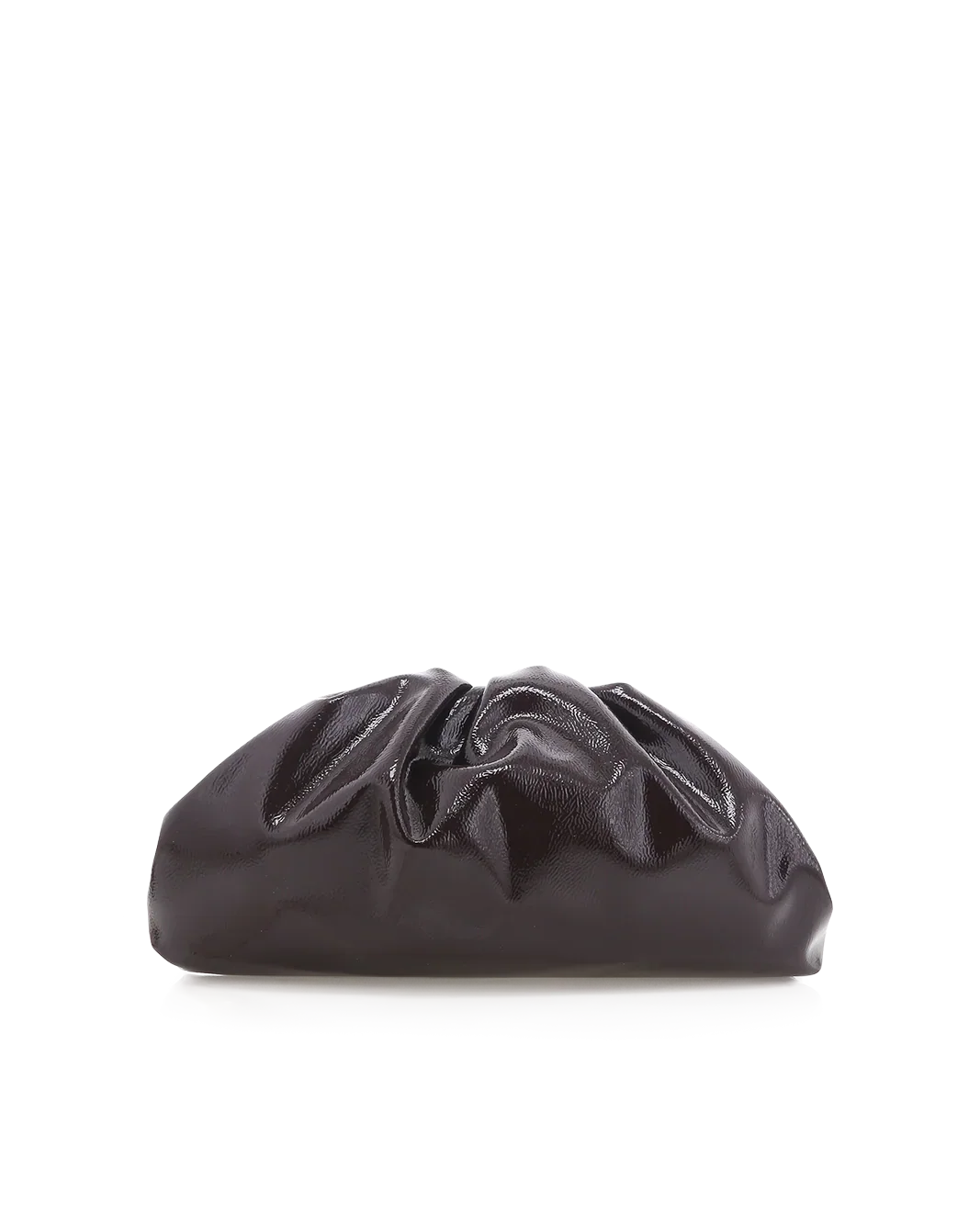 KYLA CLUTCH BAG - CHOCOLATE CRINKLE PATENT