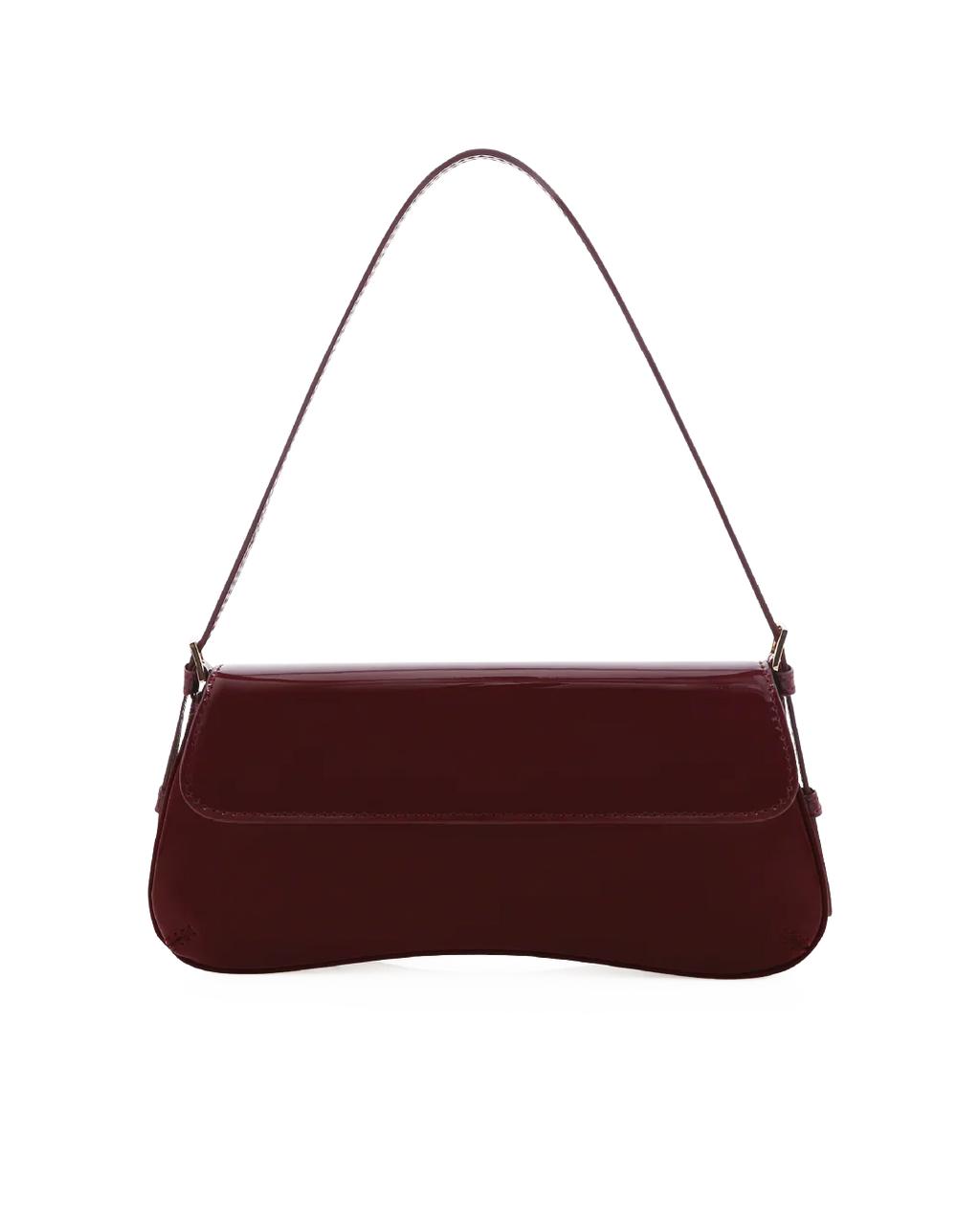 SABELLA SHOULDER BAG - CHERRY PATENT-GOLD