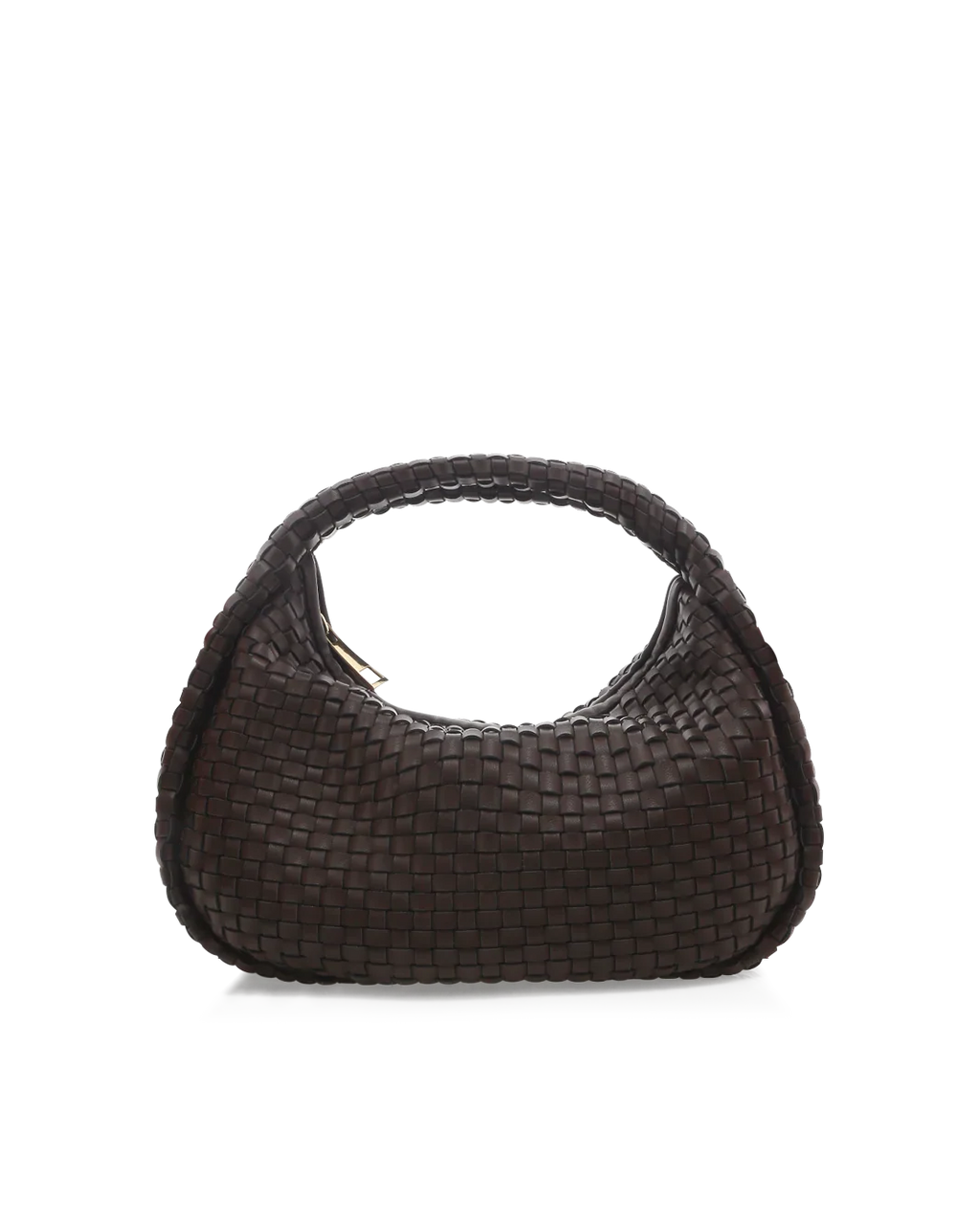 MAISIE WOVEN HANDLE BAG - CHOCOLATE