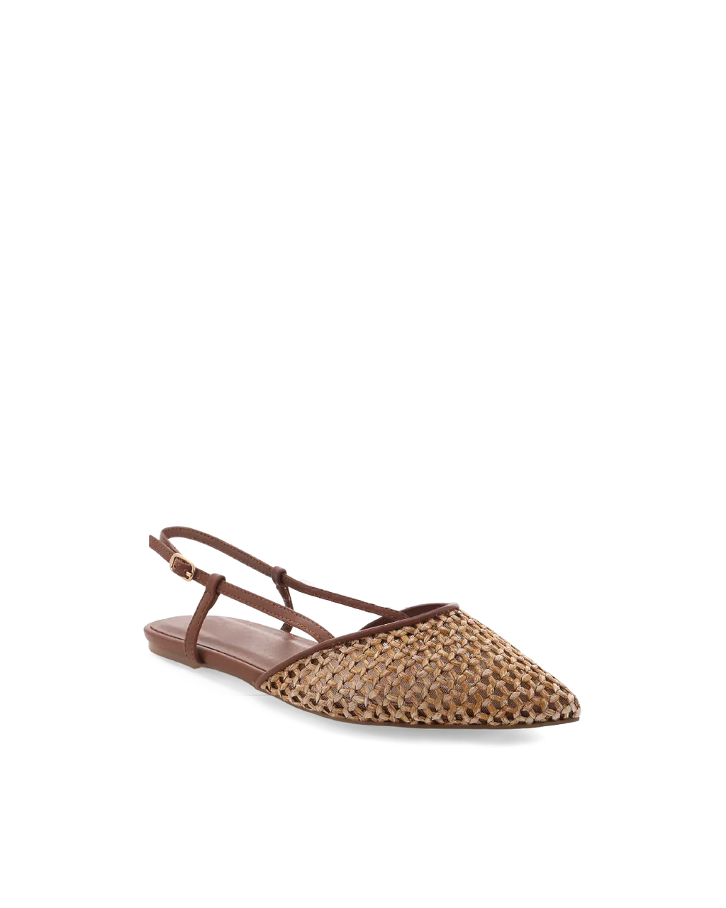 ALISON - DARK TAN-NATURAL RAFFIA