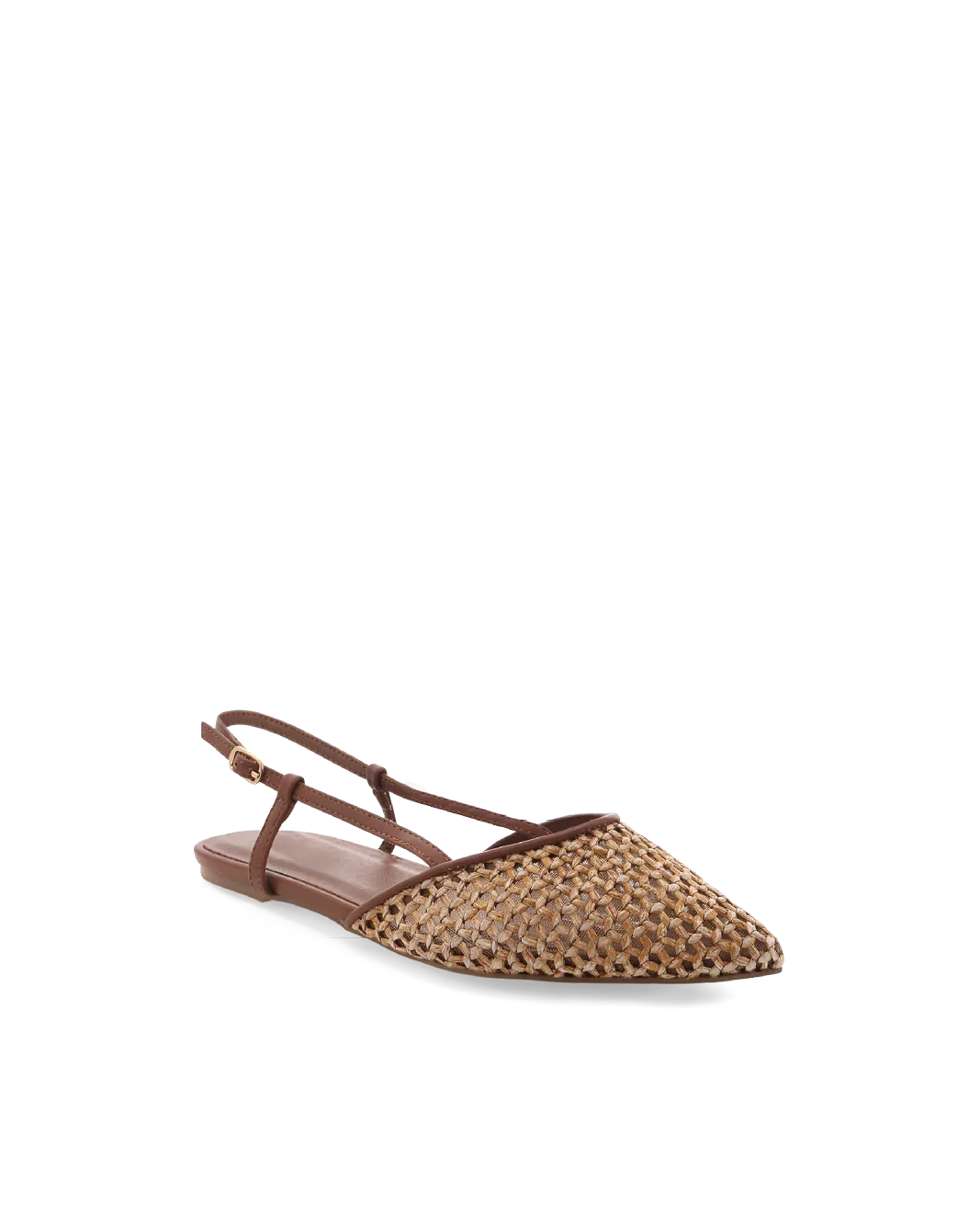 ALISON - DARK TAN-NATURAL RAFFIA