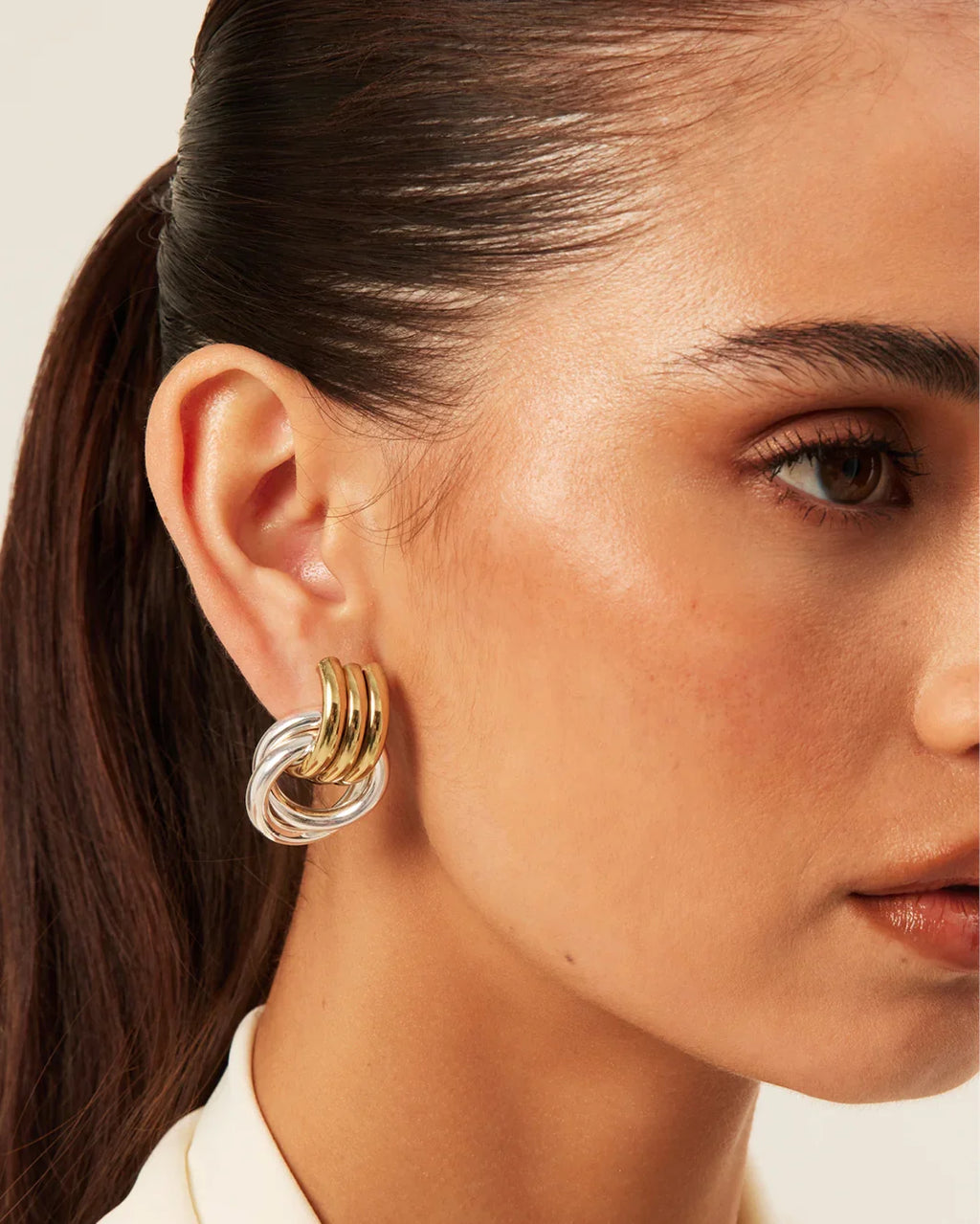 ANTHE EARRING - GOLD-SILVER