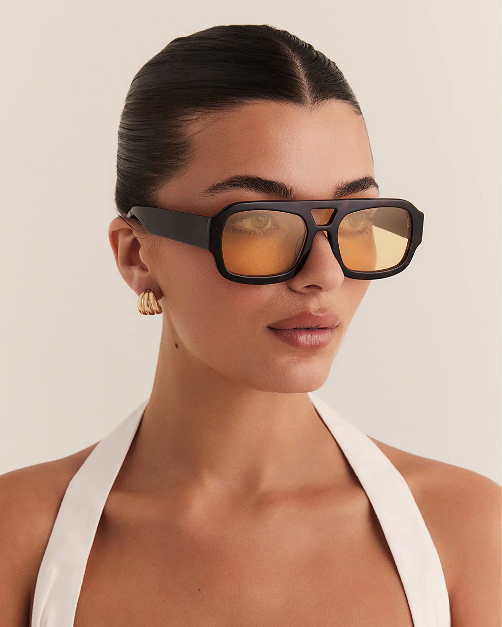 THE SUKI - DARK HAVANA TORT-YELLOW