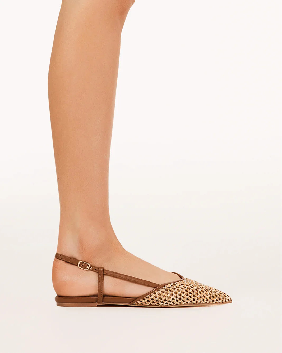ALISON - DARK TAN-NATURAL RAFFIA