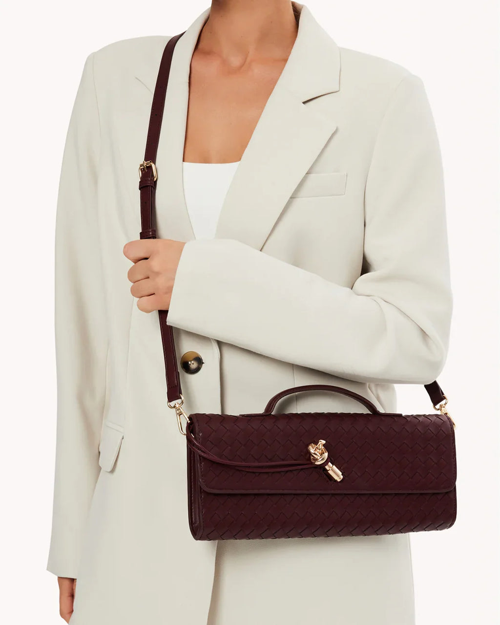 ALICE CLUTCH BAG - WINE