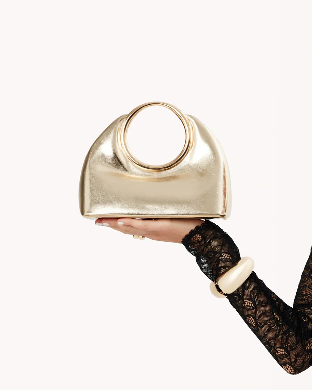 MONROE HANDLE BAG - GOLD METALLIC
