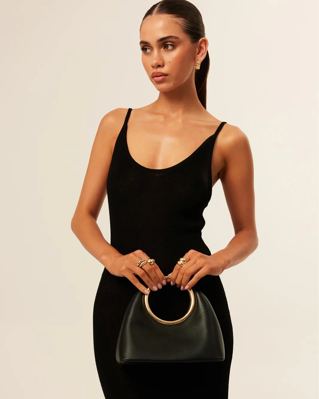 MONROE HANDLE BAG - BLACK