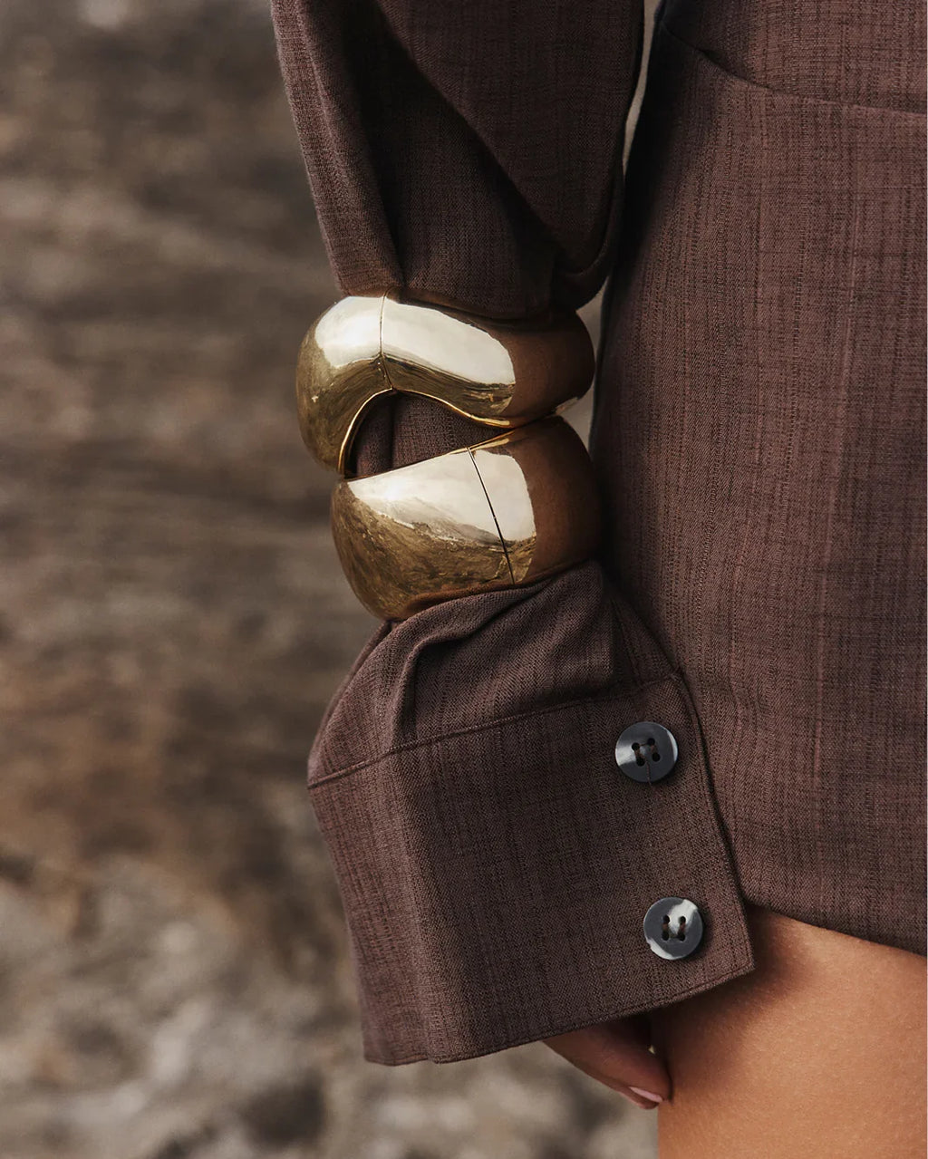 HALLIE BANGLE - GOLD PLATED 18K