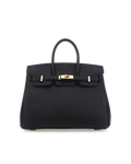 HAMPTON HANDLE BAG - BLACK PEBBLE