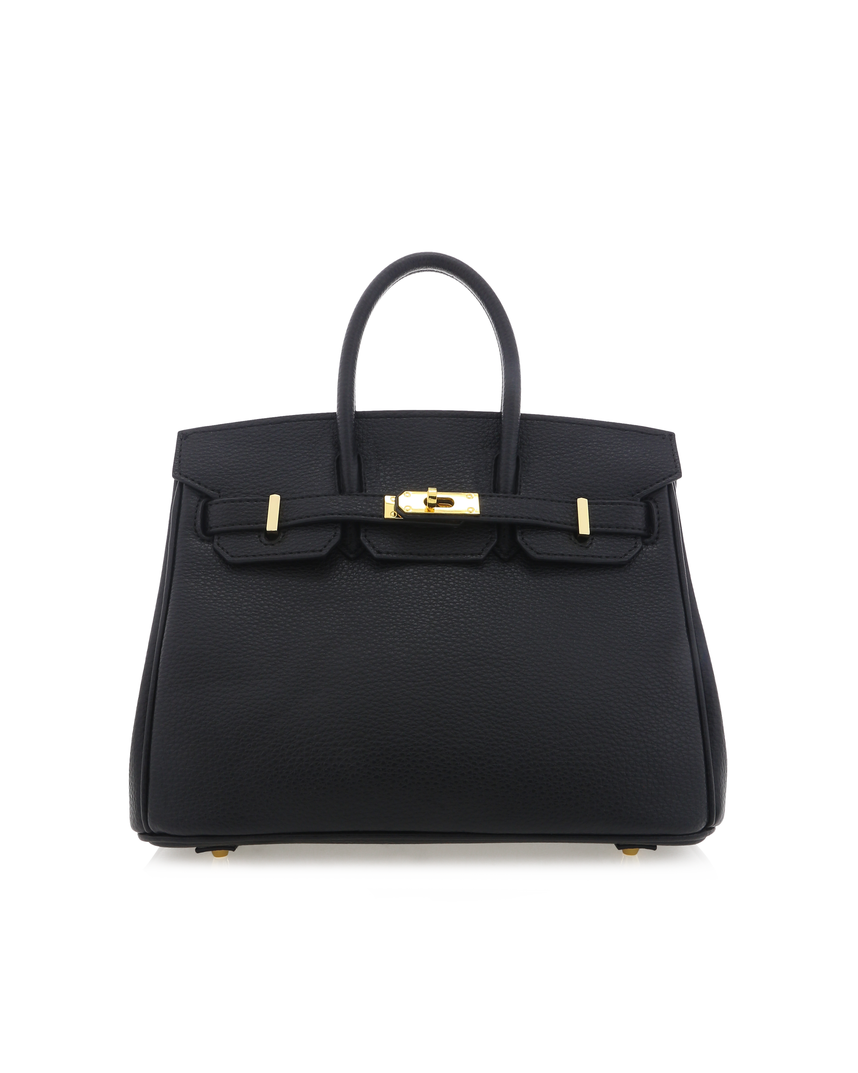 HAMPTON HANDLE BAG - BLACK PEBBLE