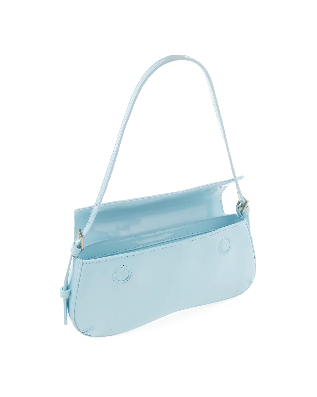 SABELLA SHOULDER BAG - SOFT BLUE PATENT-GOLD