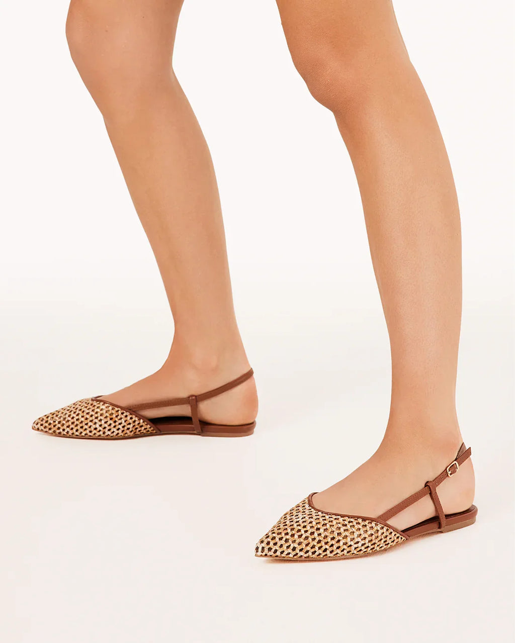 ALISON - DARK TAN-NATURAL RAFFIA