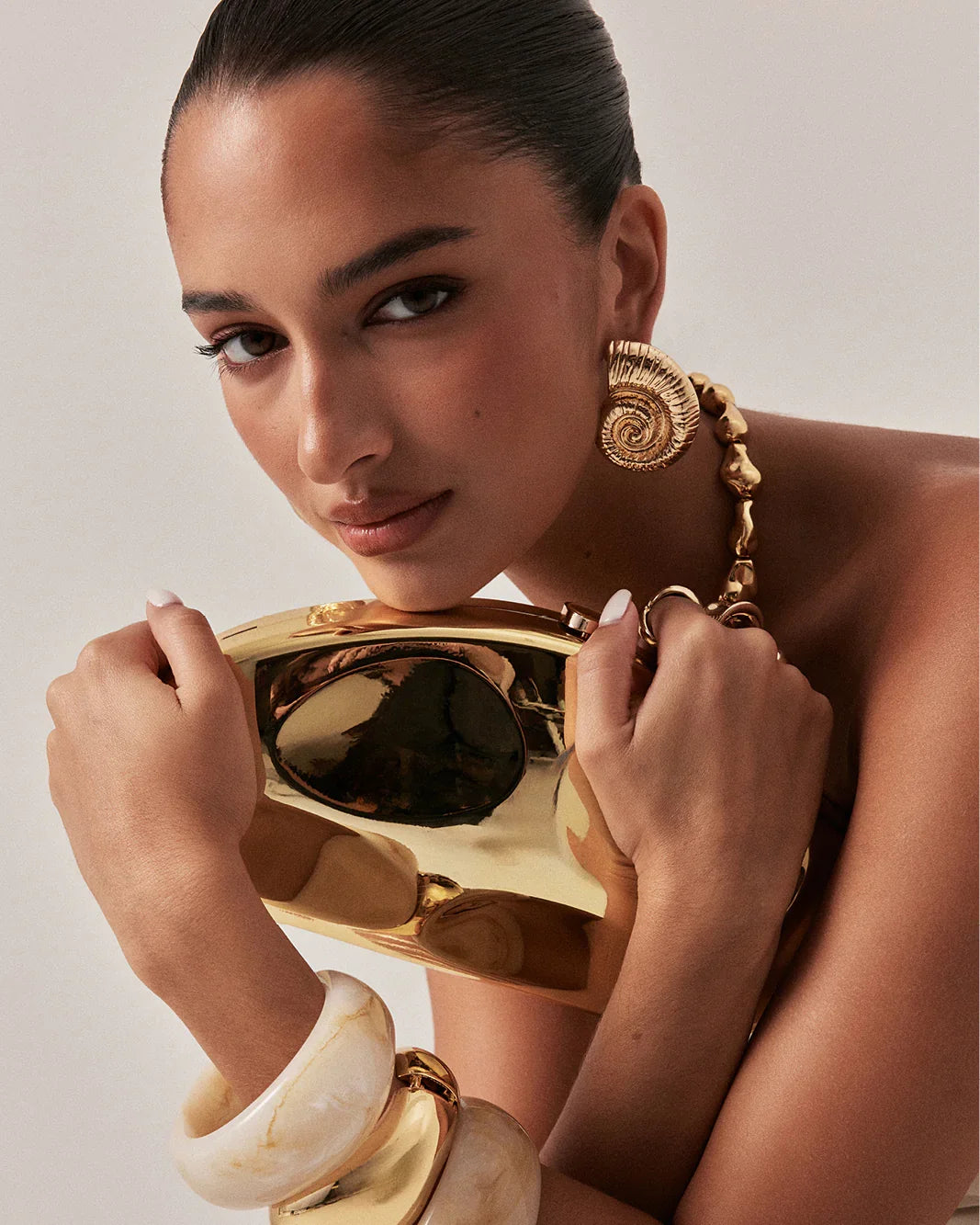 ELODY CLUTCH BAG - GOLD