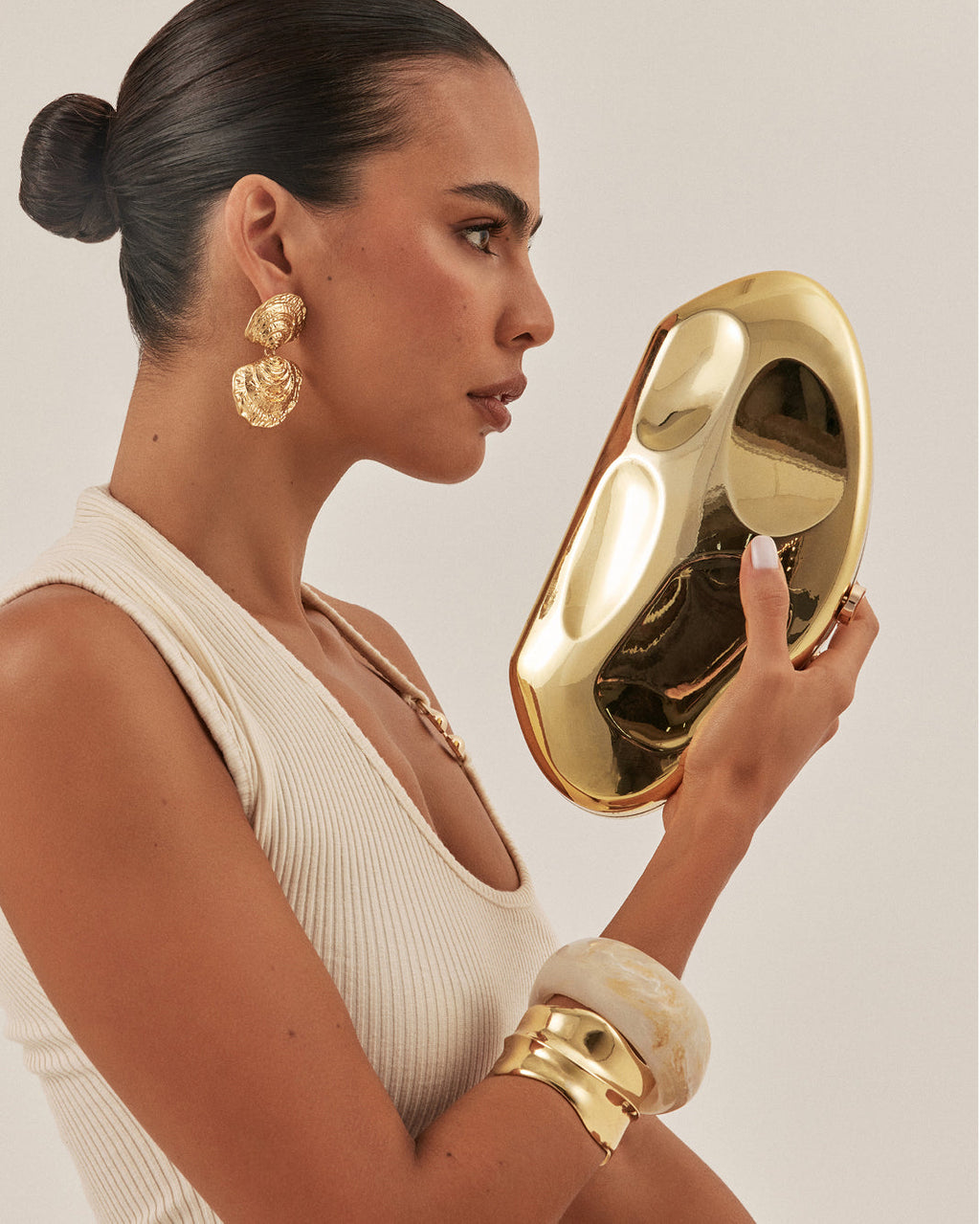 ELODY CLUTCH BAG - GOLD