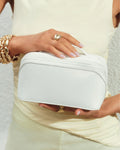 EXPANDABLE COSMETIC CASE - BONE SAFFIANO