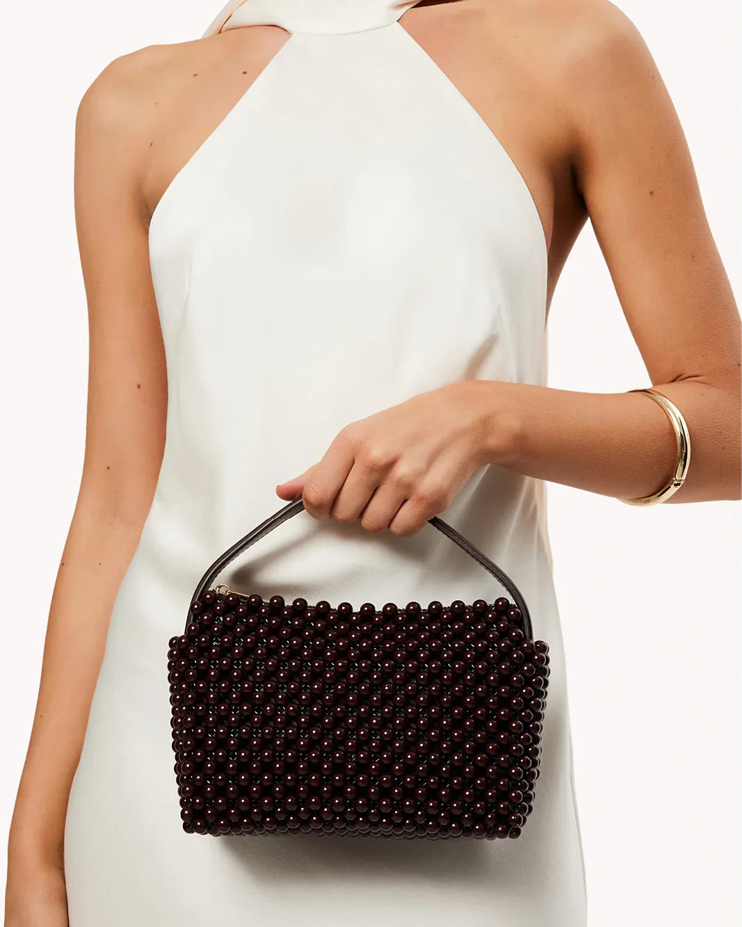 JEANIE HANDLE BAG - CHOCOLATE