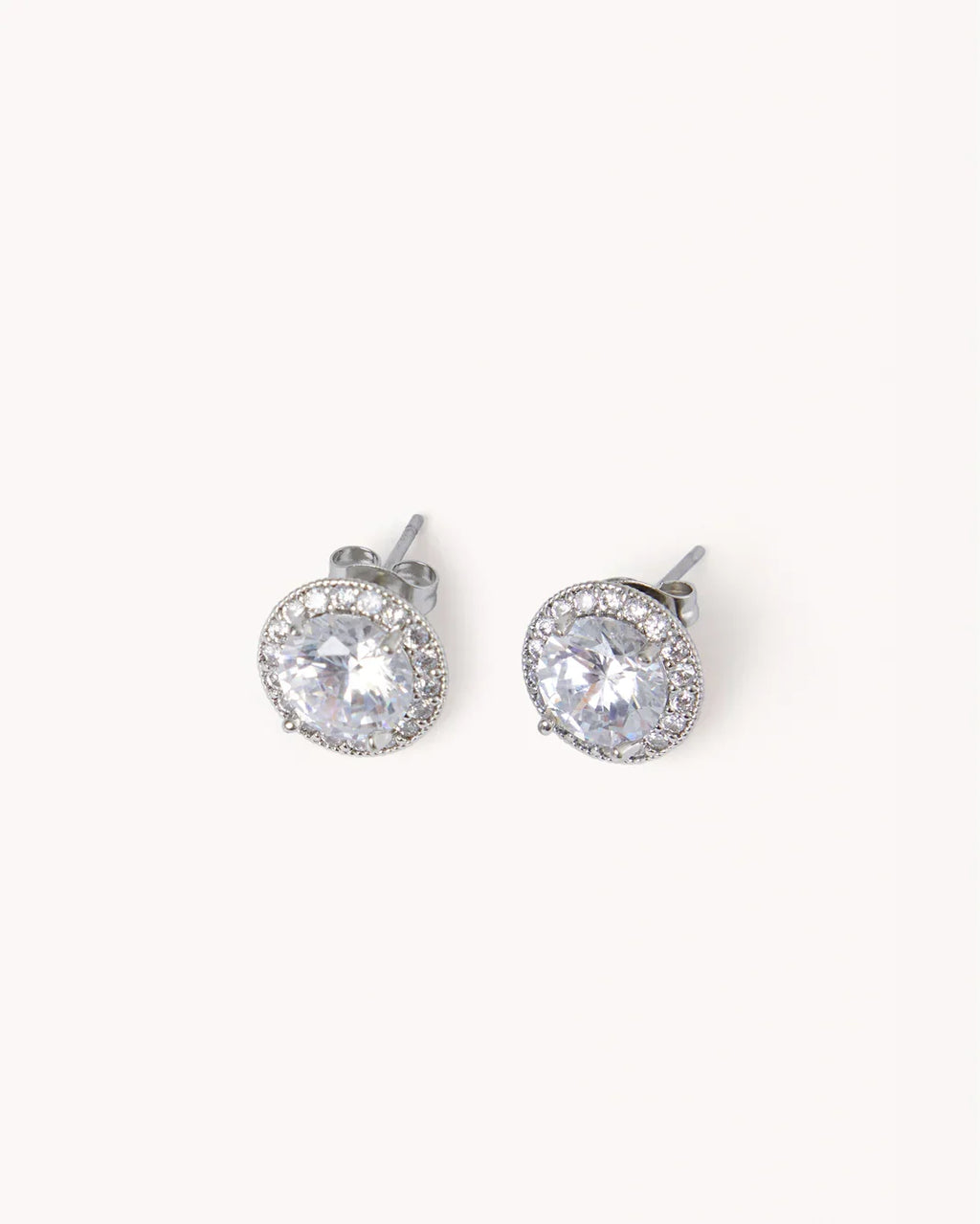 IMMY EARRINGS - SILVER-DIAMANTE