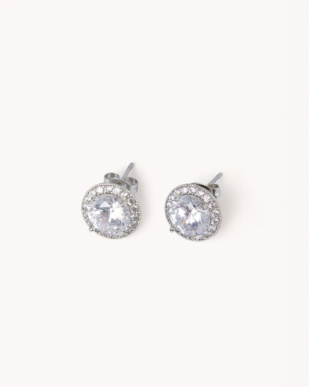 IMMY EARRINGS - SILVER-DIAMANTE