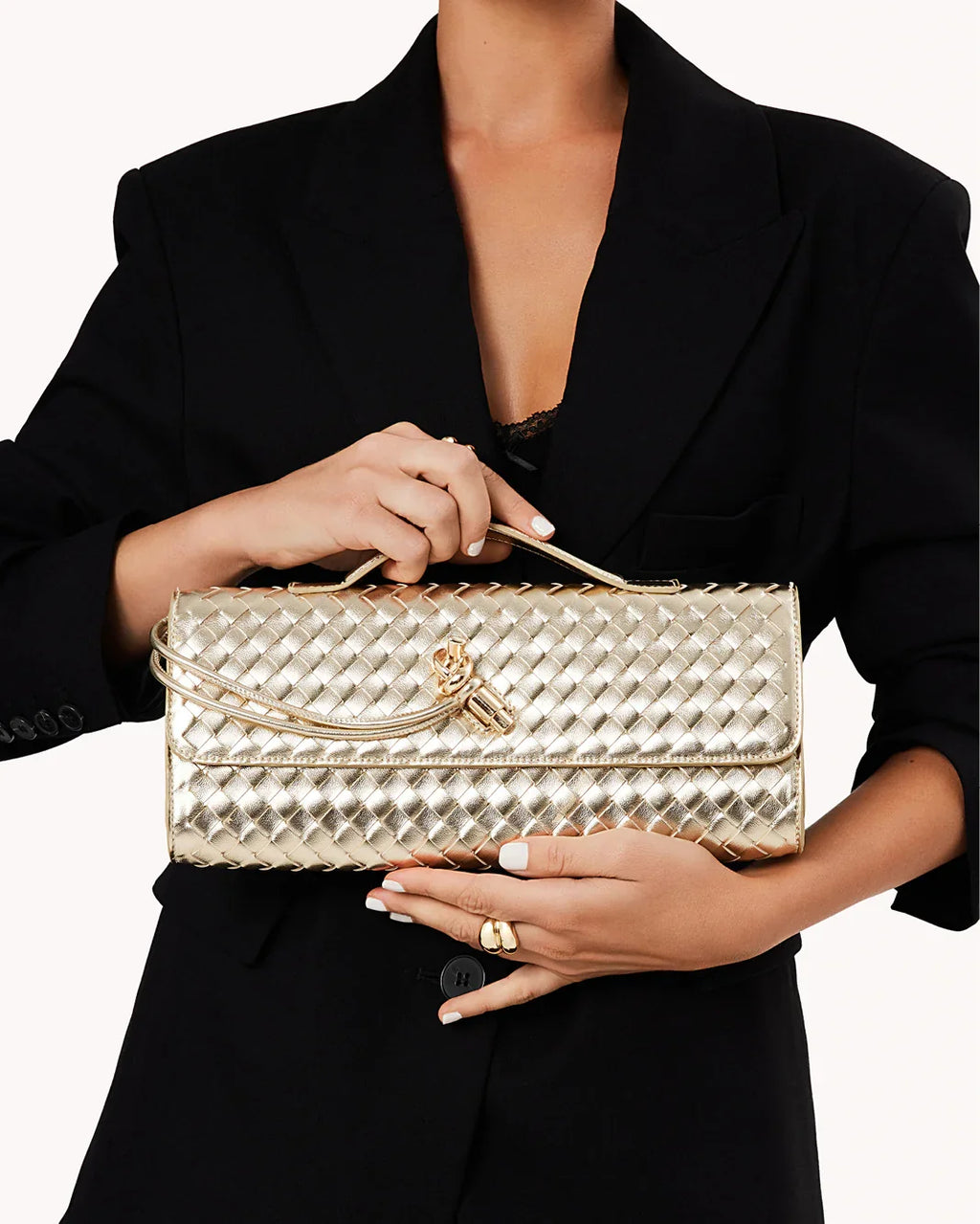 ALICE CLUTCH BAG - GOLD METALLIC