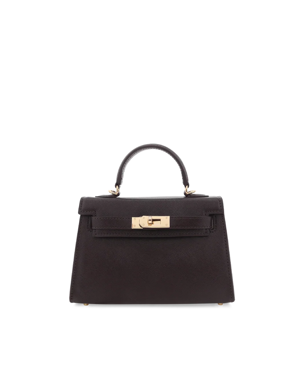 HARIETTE HANDLE BAG - DARK CACAO SAFFIANO