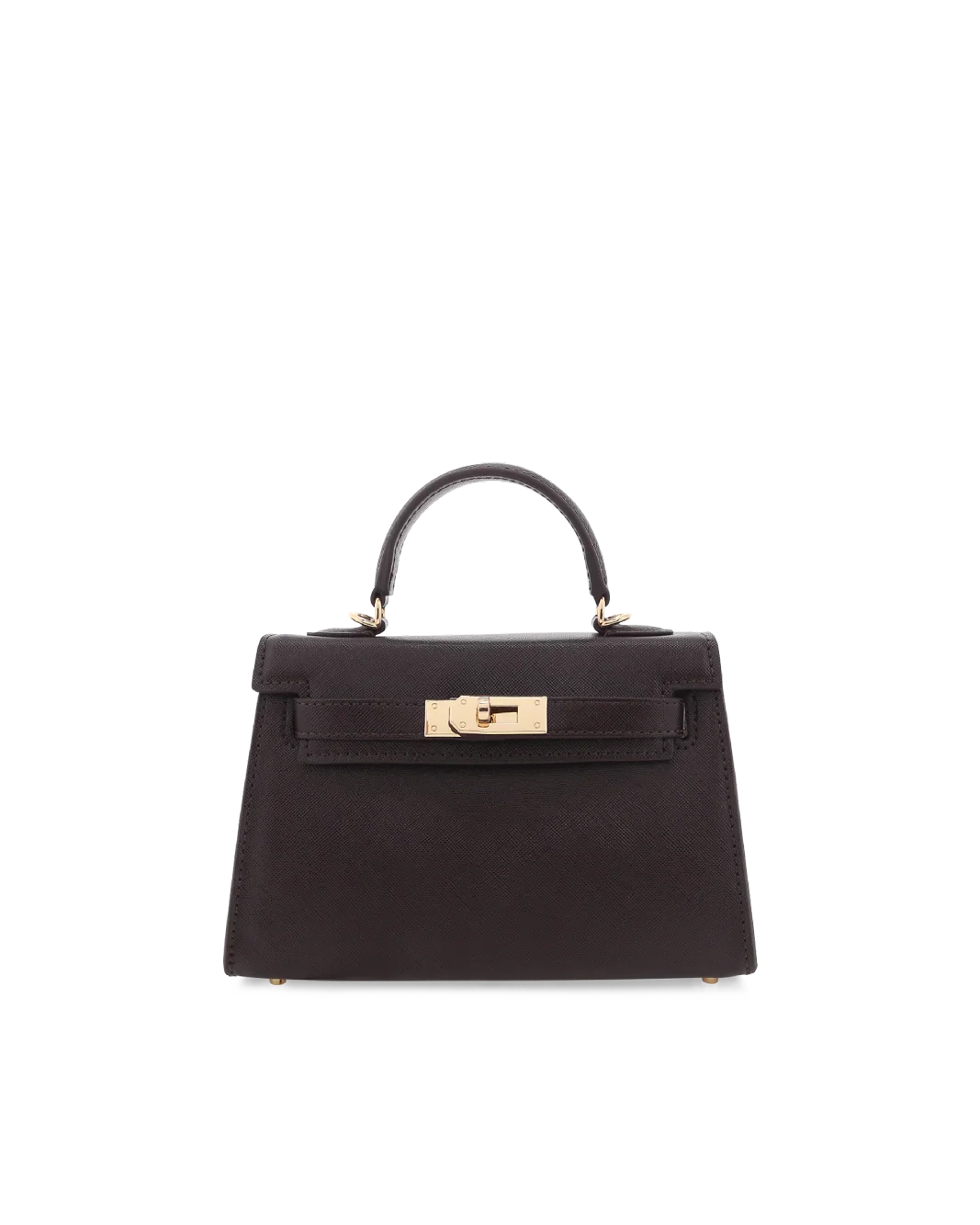 HARIETTE HANDLE BAG - DARK CACAO SAFFIANO