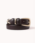BRYNLEE BELT - DARK CACAO-GOLD