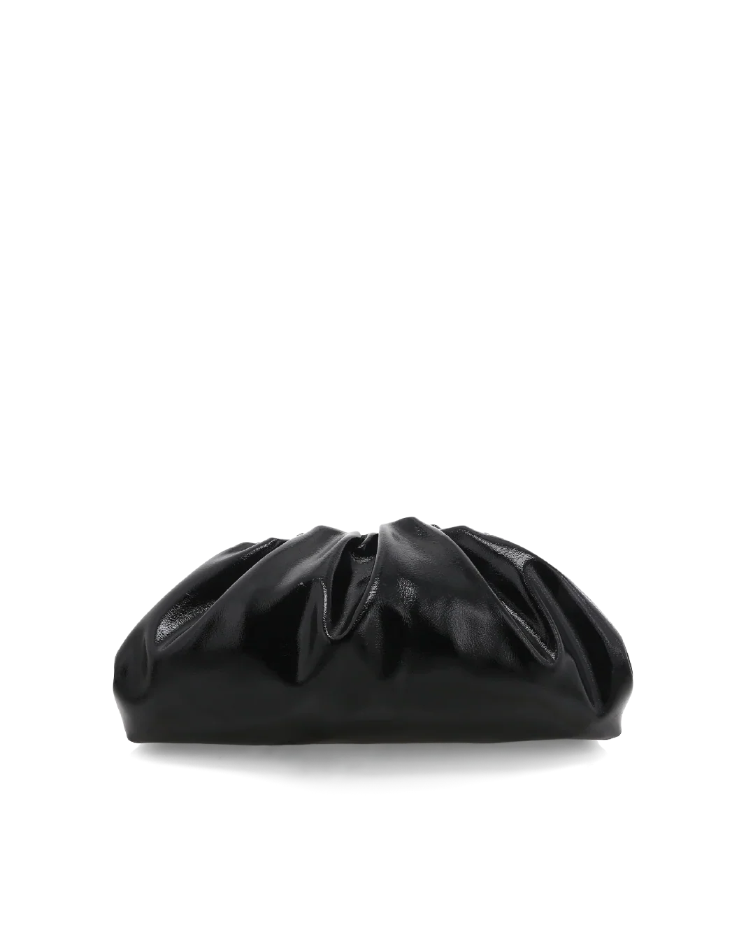KYLA CLUTCH BAG - BLACK CRINKLE PATENT