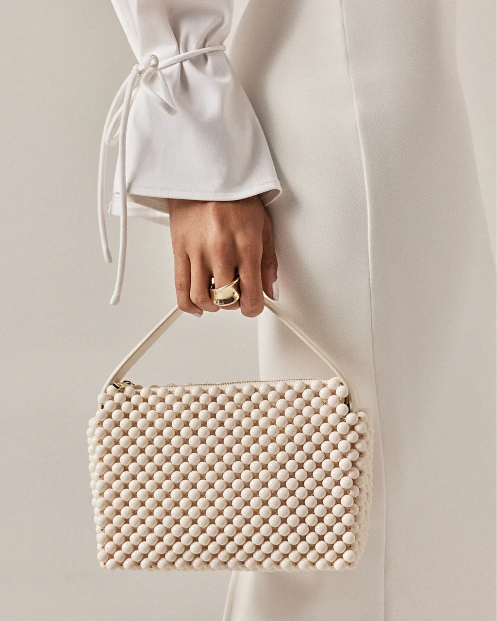JEANIE HANDLE BAG - BONE